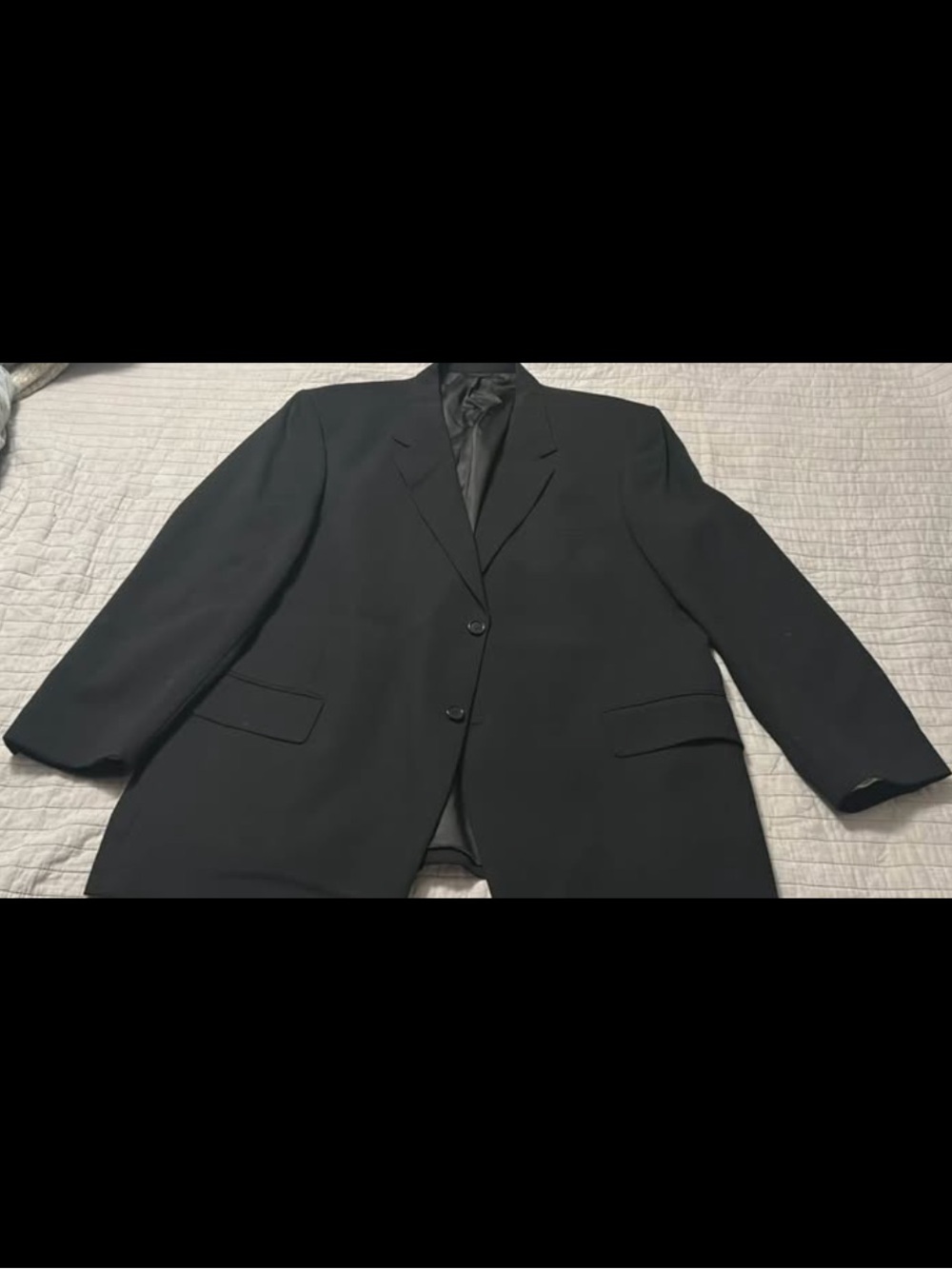 Kenneth Cole Black Men's Two-Button Suit Jacket